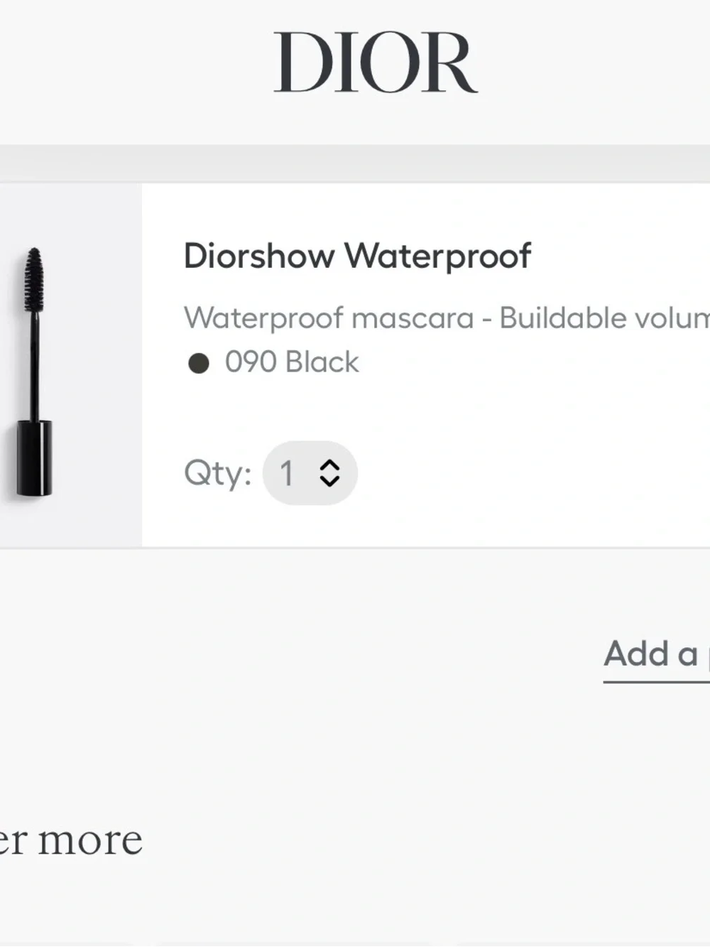 090 Black Diorshow Waterproof Mascara